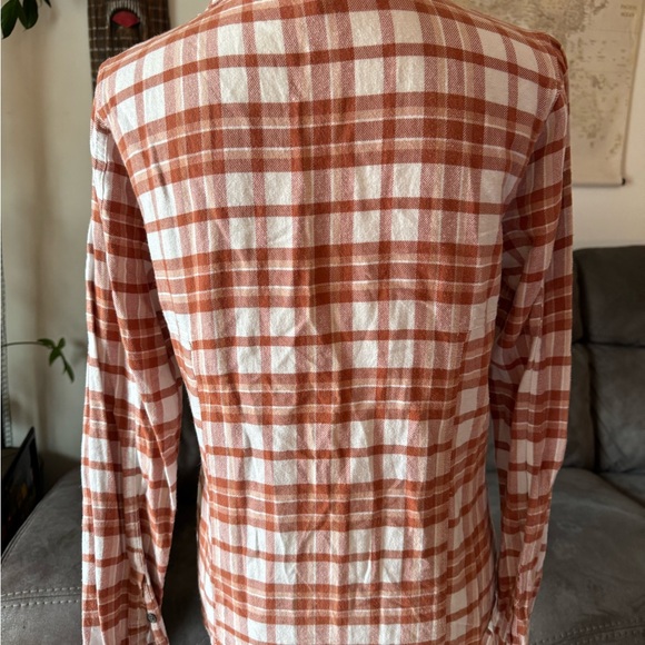 BKE Rust and Cream Plaid Shirt - Medium - Picture 6 of 9